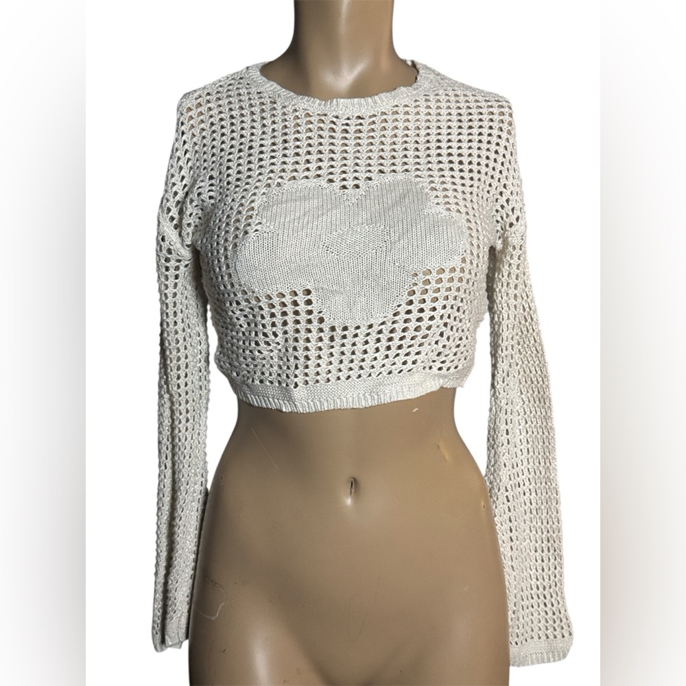 Elegant White Crochet Top